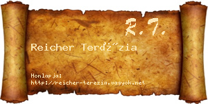 Reicher Terézia névjegykártya