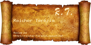 Reicher Terézia névjegykártya